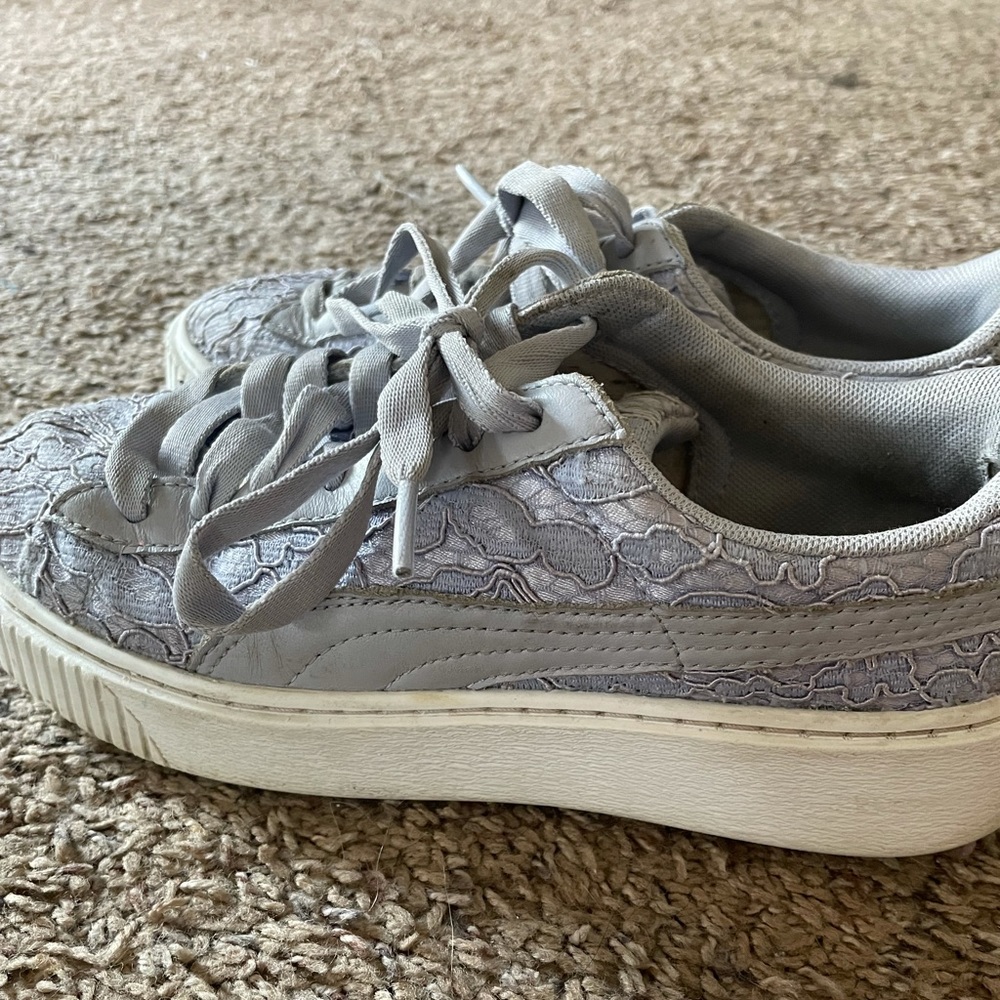 Lavender Puma Platform sneakers